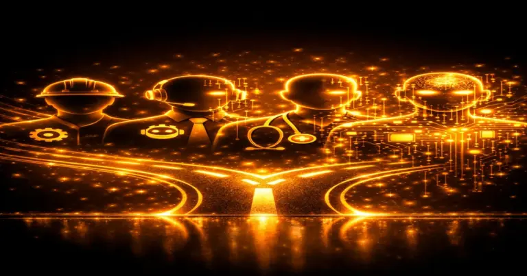 10 Berufe die KI bis 2030 veraendert - Berufs-Icons mit KI-Overlay