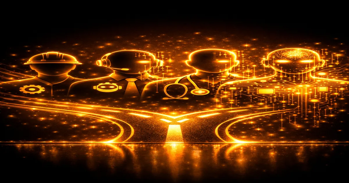 10 Berufe die KI bis 2030 veraendert - Berufs-Icons mit KI-Overlay