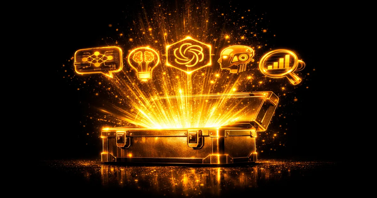 Beste KI-Tools fuer Selbststaendige 2026 - Fuenf goldene Tool-Kacheln