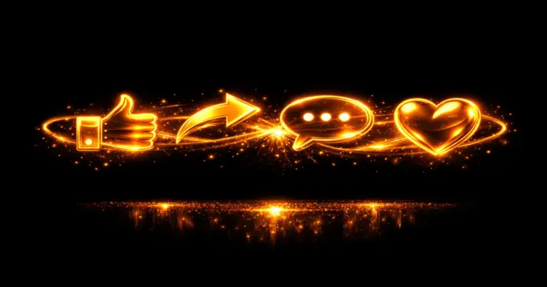 KI-Tools fuer Social Media - Social-Media-Icons mit KI-Glow