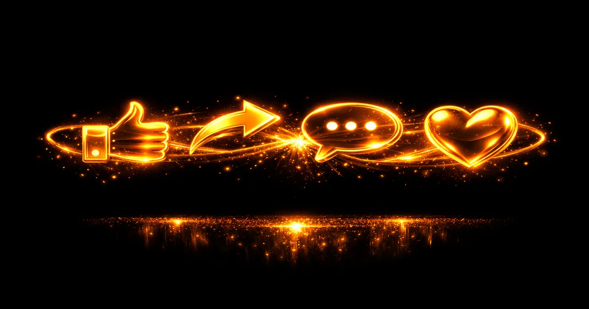 KI-Tools fuer Social Media - Social-Media-Icons mit KI-Glow